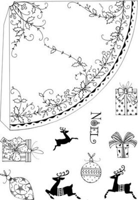 Pink Ink Designs Festive Cone A6 Clear Stamp