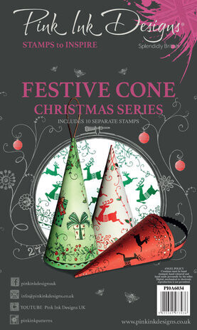 Pink Ink Designs Festive Cone A6 Clear Stamp