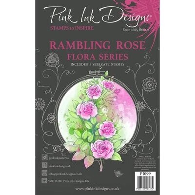 Pink Ink Designs Rambling Rose A5 Clear Stamp