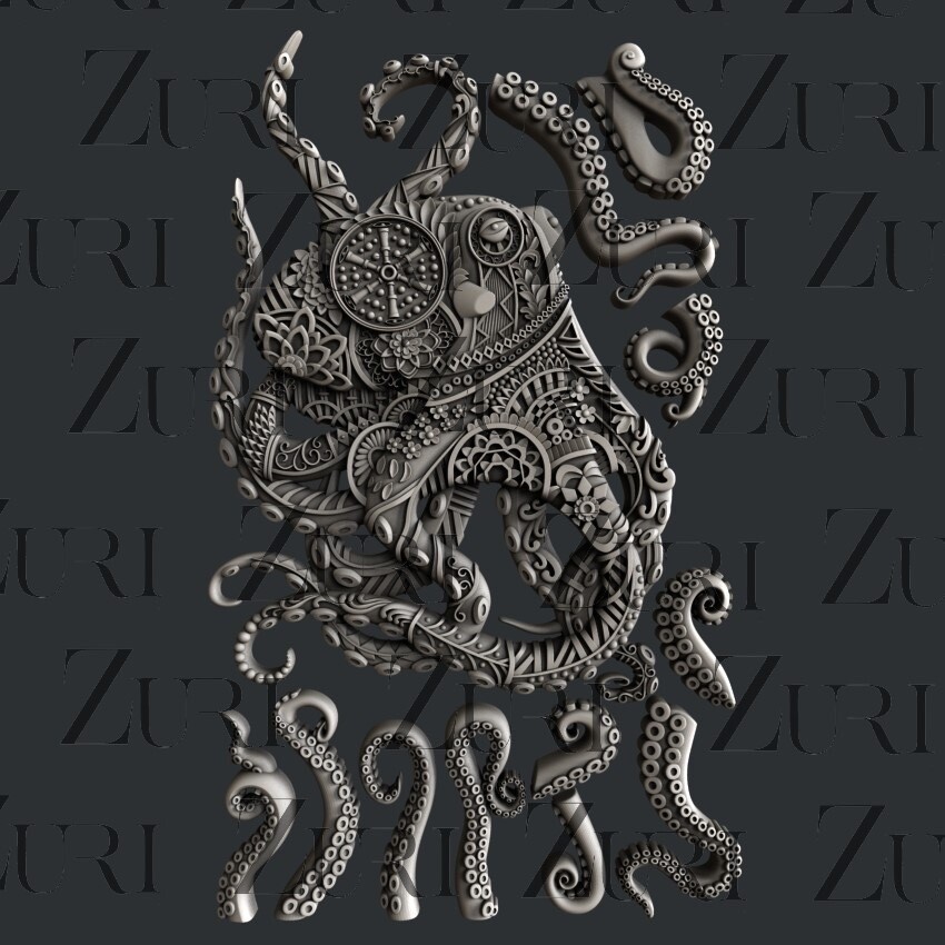 Zuri Mould Ornate Octopus