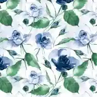 Powdery Roses Blue