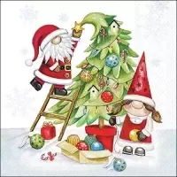 gonks decorating tree