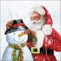 santa and snowman