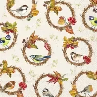 birds in the wreath cream