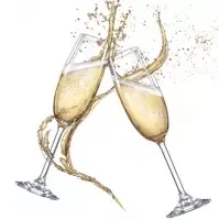 two glasses of champagne
