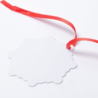 Double Sided Metal Tag Snowflake