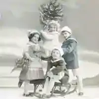 Children with Christmas Tree