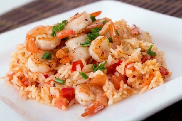 طبق أرز بالجمبرى صغير