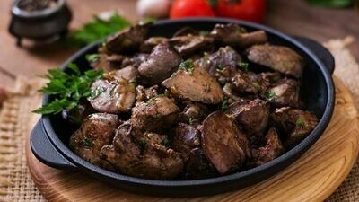 كبدة وقلوب فراخ