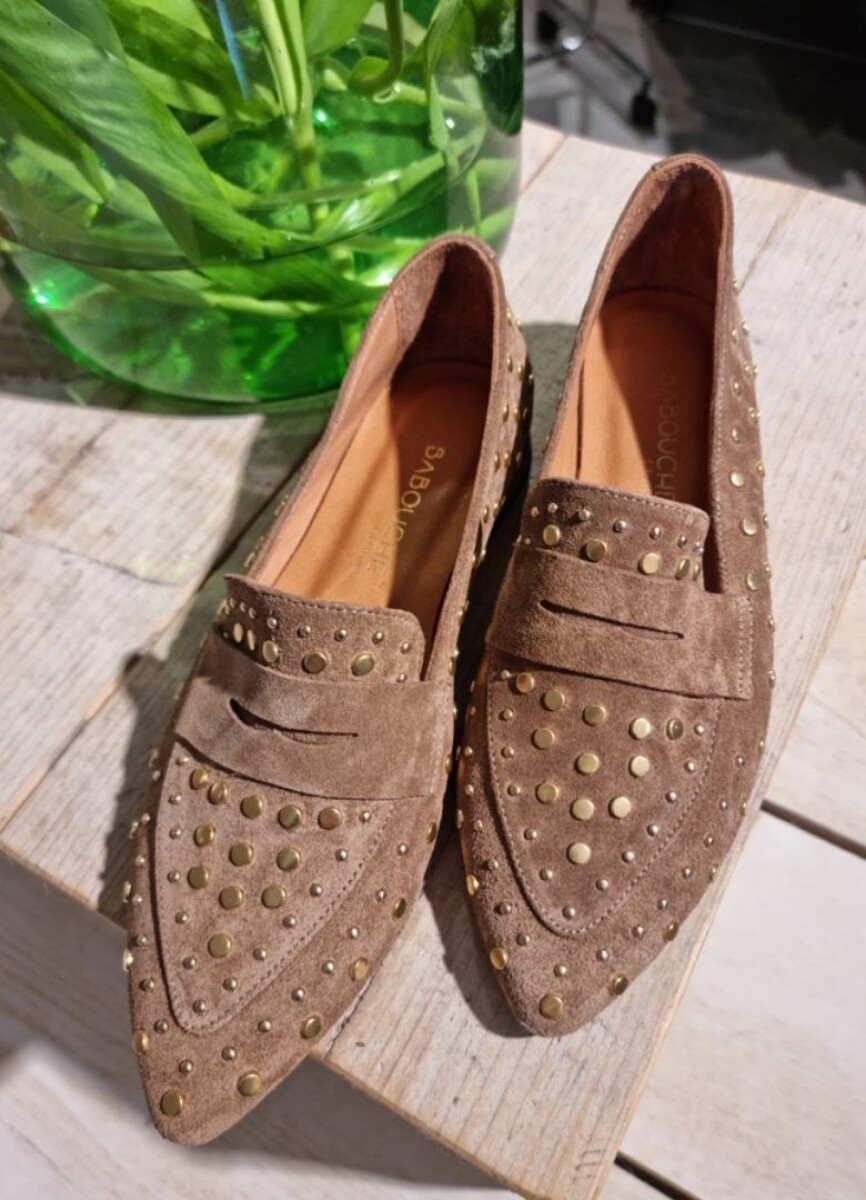 GOLD STUDDED LOAFERS SUGARO | BABOUCHE