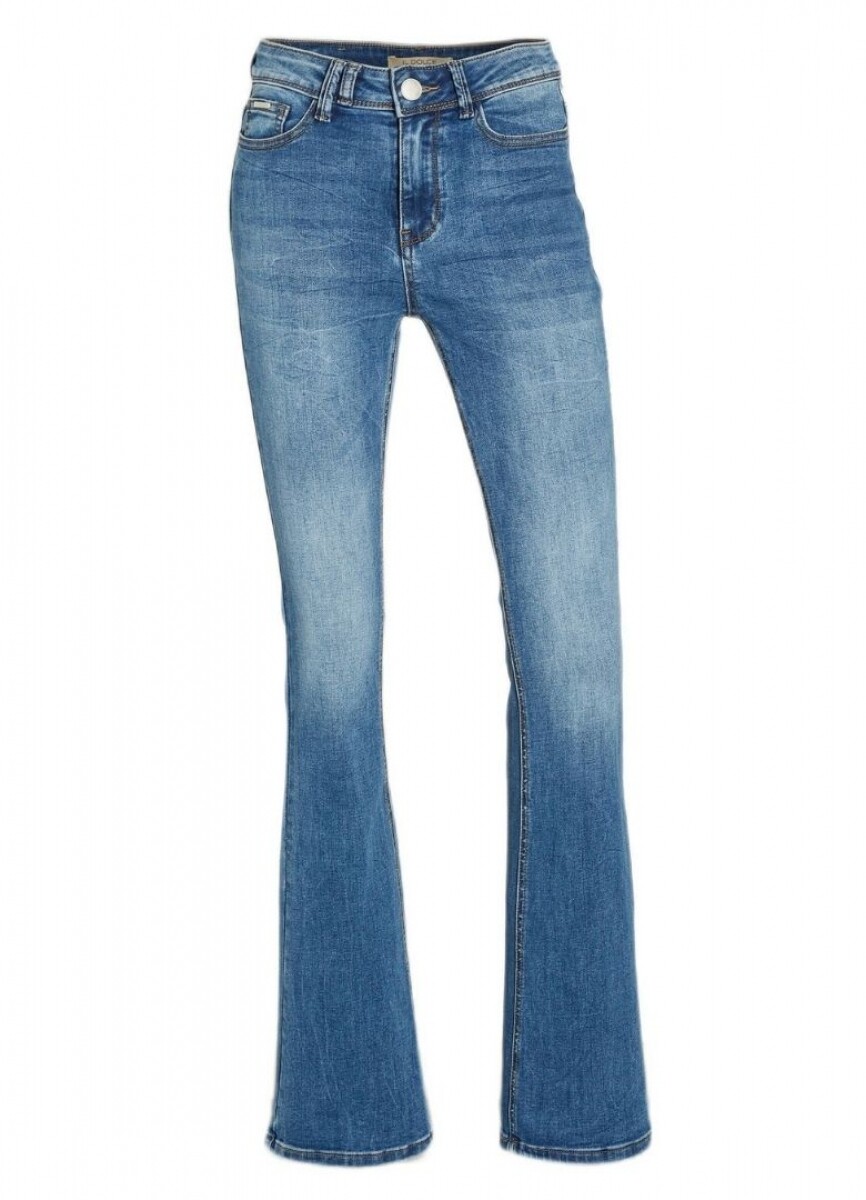 SYLVIE FLARED JEANS MID BLUE | IL DOLCE