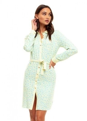 YARA DRESS/TUNIC 220413 GEEL/BLAUW | JACKY LUXURY YARA DRESS/TUNIC 220413 GEEL/BLAUW | JACKY LUXURY