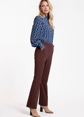 EVE BONDED FLAIR TROUSERS CHESTNUT | STUDIO ANNELOES