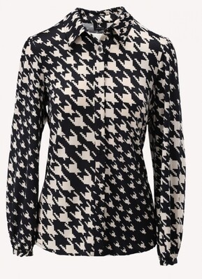V303 BLOUSE BLACK OFFWHITE | K-DESIGN V303 BLOUSE BLACK OFFWHITE | K-DESIGN
