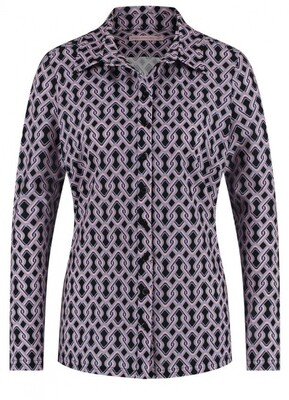 POPPY CHAIN BLOUSE BLACK/COOL LILAC| STUDIO ANNELOES