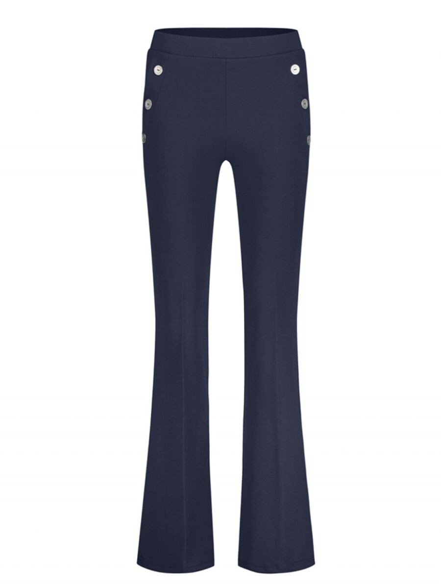 OLIVE FLAIR PANT NAVY | BR&DY