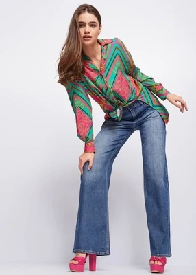 BLOUSE MET MULTICOLOUR PRINT | GAUDI BLOUSE MET MULTICOLOUR PRINT | GAUDI