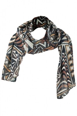 OPAL SHAWL ABSTRACT CHOCO | LIZZY & COCO