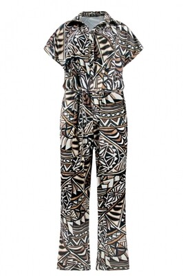 MAJA JUMPSUIT ABSTRACT CHOCO | LIZZY & COCO