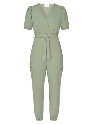 GIRL CARGO JUMPSUIT LIGHT KHAKI | SISTERSPOINT