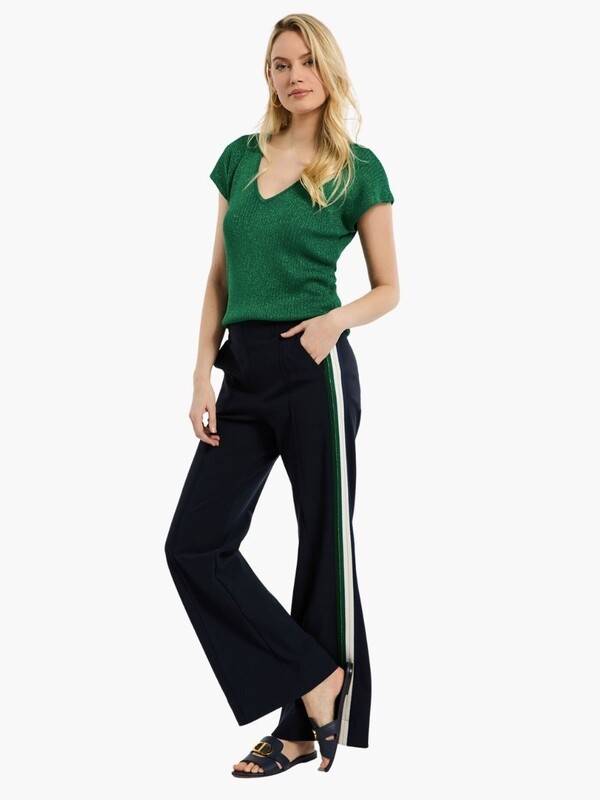 RIKKI BONDED TROUSERS DARK BLUE | STUDIO ANNELOES