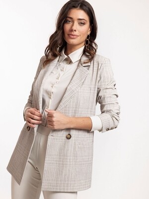SENCE CHECK BLAZER CAPPUCCINO | STUDIO ANNELOES