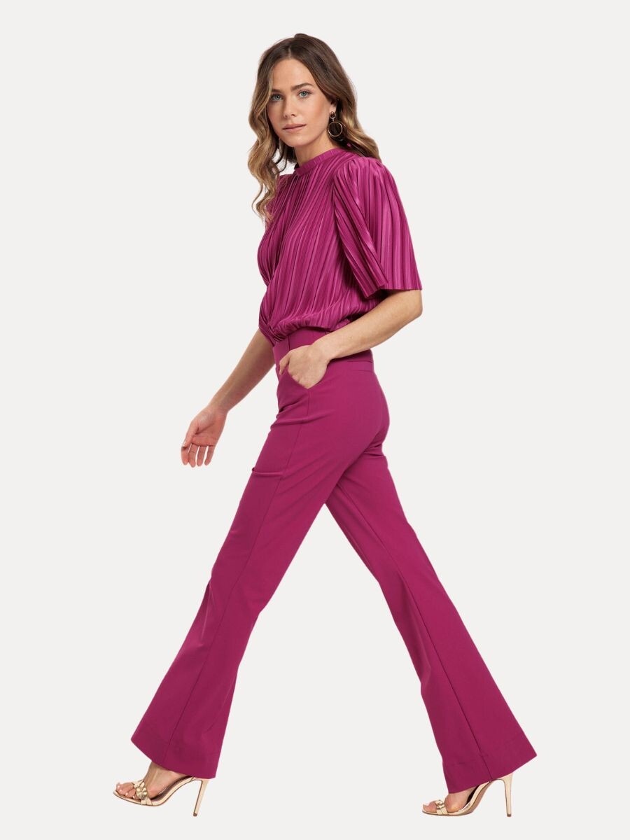 FLAIR BONDED TROUSERS RASPBERRY | STUDIO ANNELOES