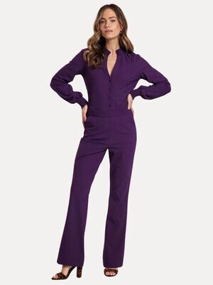 FLAIR BONDED TROUSERS PLUM | STUDIO ANNELOES