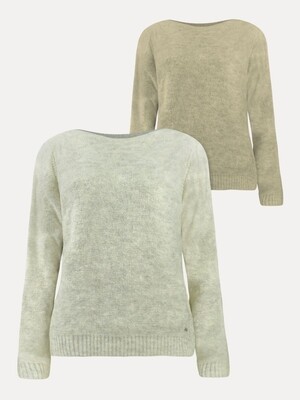 EZZY REVERSIBLE KNIT PULLOVER BONE-SAND | LIZZY&COCO