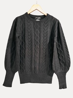 MARIE KNIT PULLOVER BLACK | ROOTZ69 PRIVATE LABEL
