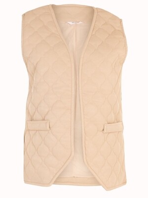 1879 PIP FAKE LEATHER GILET BEIGE | REBELZ COLLECTION