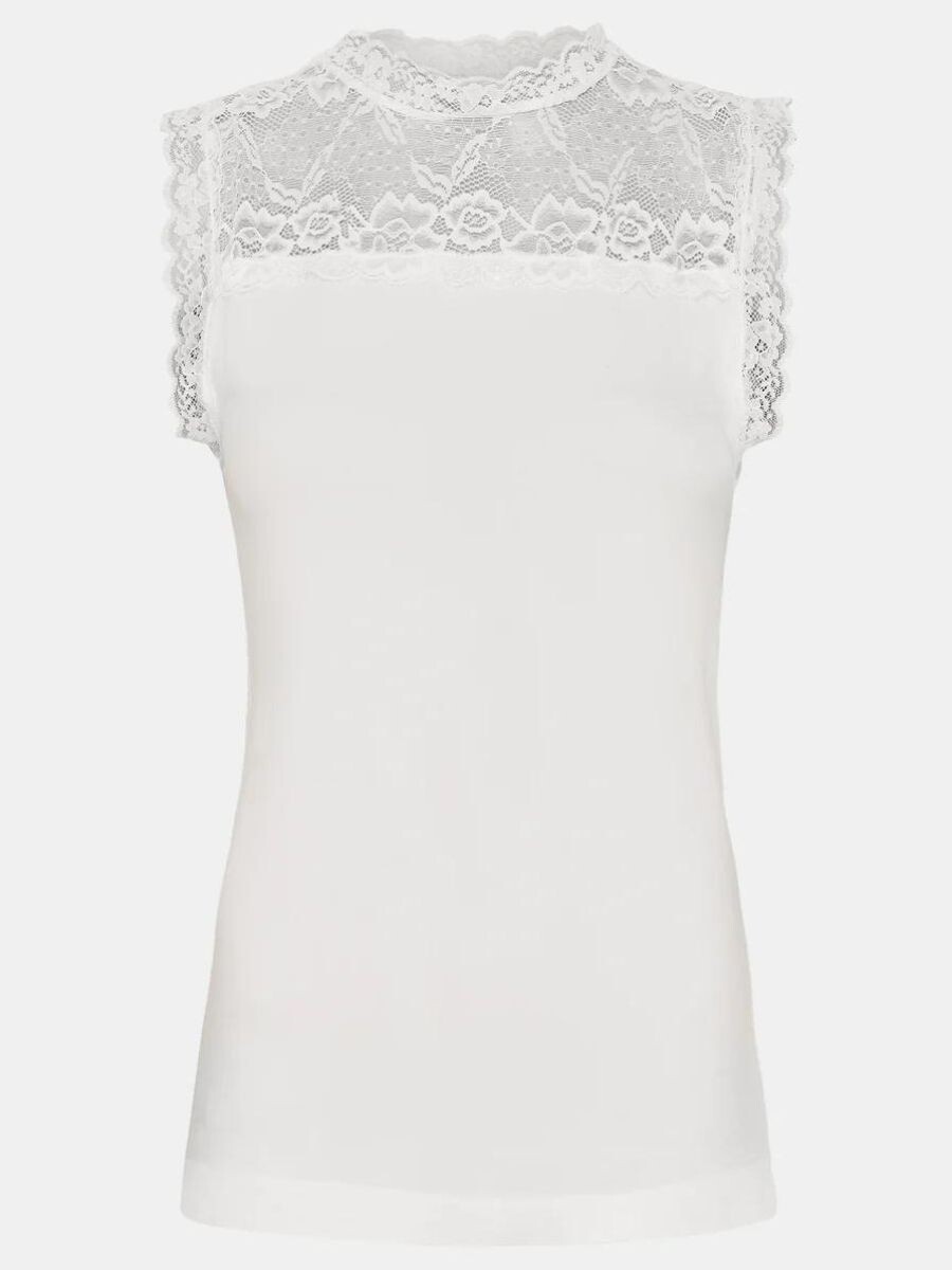56731 NILLA HIGH NECK TOP BROKEN WHITE | ISAY 56731 NILLA HIGH NECK TOP BROKEN WHITE | ISAY