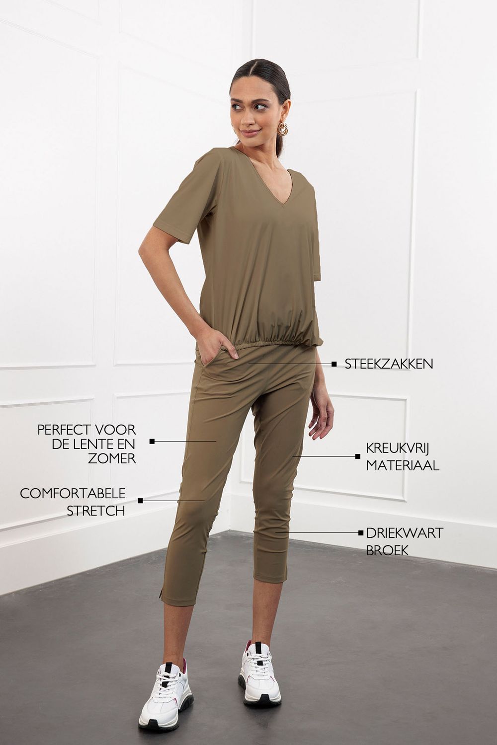 Studio anneloes driekwart broek hotsell