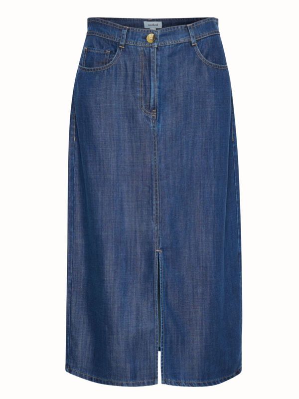 FRIDAY SKIRT Dark Blue Denim | SOAKED IN LUXURY