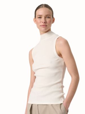 HIGH NECK MOUWLOZE TOP Whisper White | SOAKED IN LUXURY