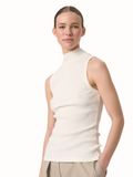 HIGH NECK MOUWLOZE TOP Whisper White | SOAKED IN LUXURY