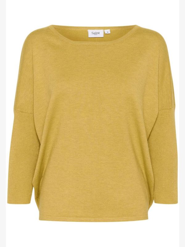 30500003 MILA KNIT PULLOVER Burnished Gold Melange | SAINT TROPEZ