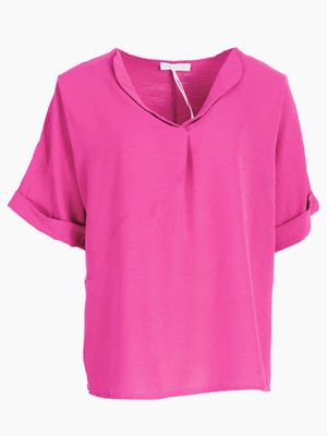 OVERSIZED TOP MET V-HALS ROZE | INSPIRED BY ROOTZ69