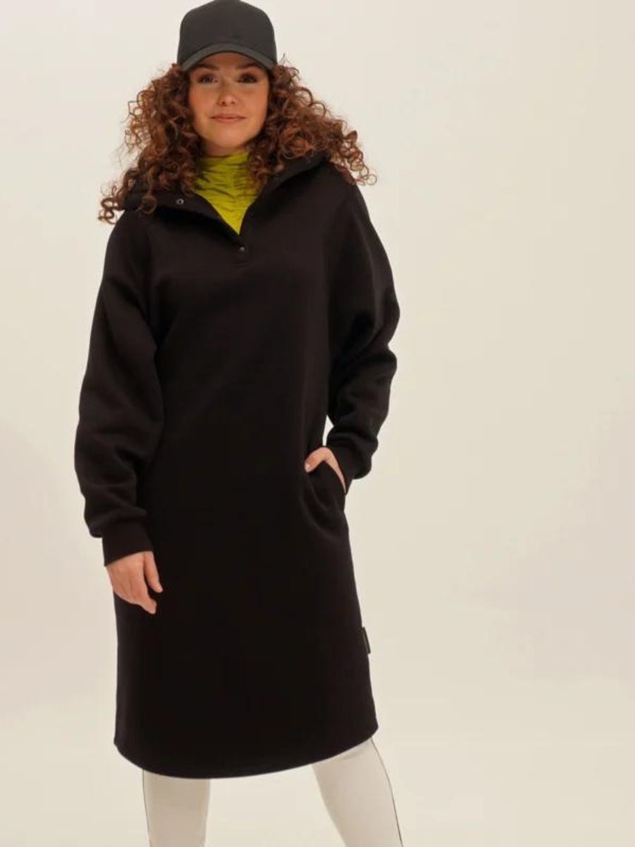 SWEATDRESS LONG BLACK | SNEAKERDRESSES