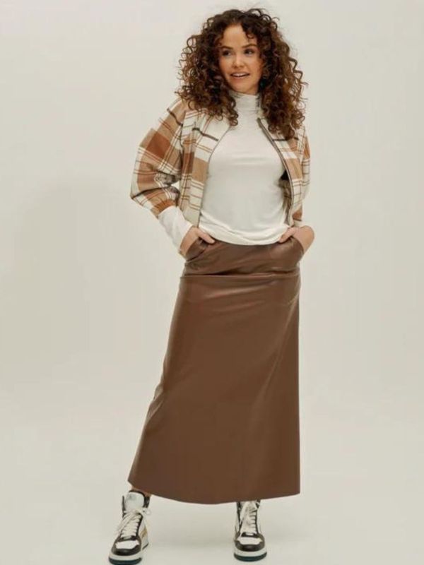 SKIRT LONG TAUPE | SNEAKERDRESSES