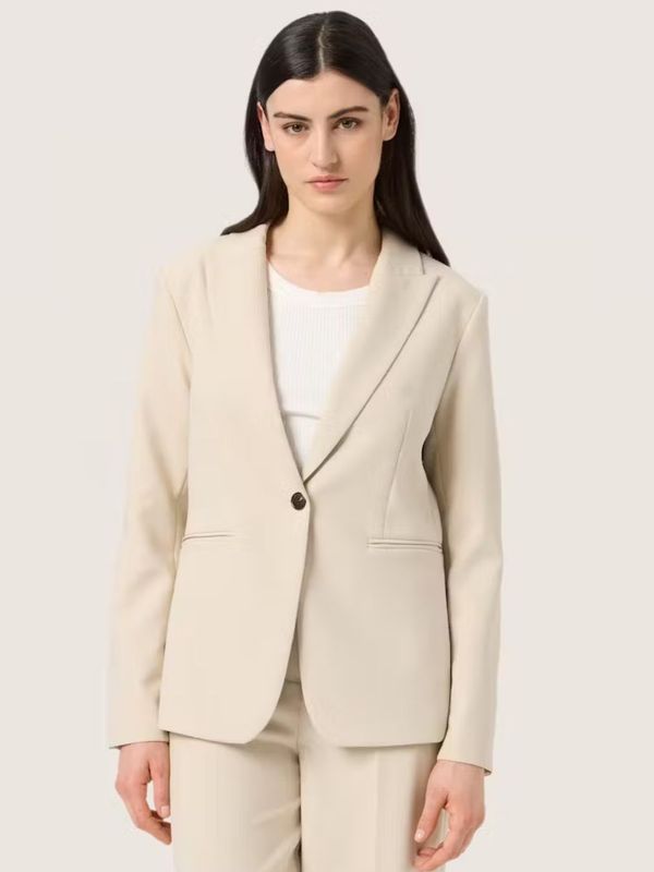 30407532 CORINNE SHORT BLAZER Oatmeal | SOAKED IN LUXURY