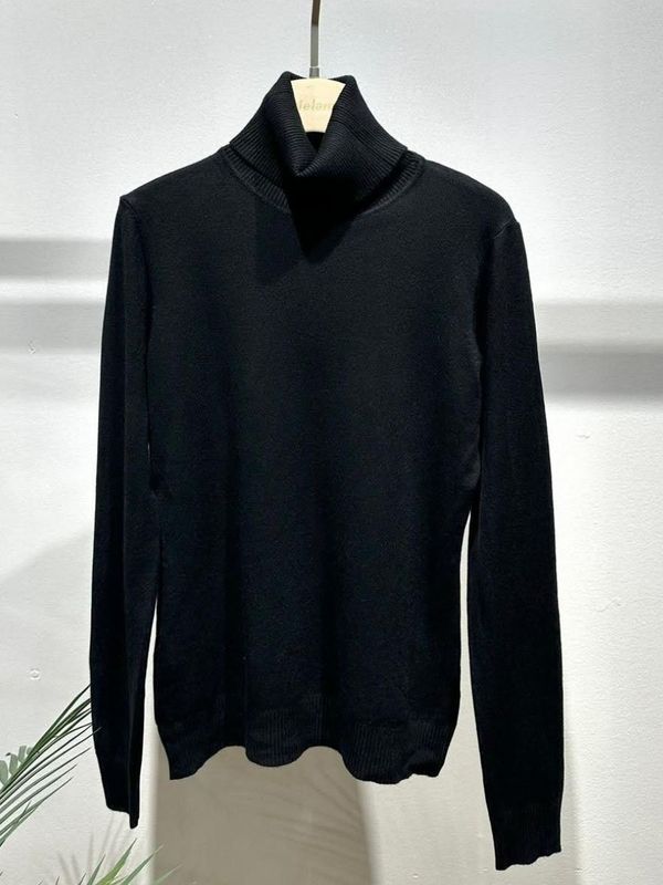 6001 SOFT KNIT COL PULLOVER BLACK | INSPIRED BY ROOTZ69