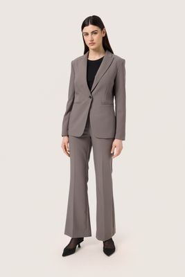 30407532 CORINNE SHORT BLAZER Dark Gull Gray | SOAKED IN LUXURY 30407532 CORINNE SHORT BLAZER Dark Gull Gray | SOAKED IN LUXURY