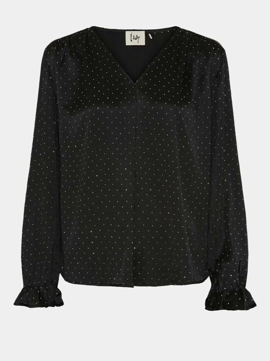 57548 DELTA SHINY BLOUSE TOP BLACK | ISAY 57548 DELTA SHINY BLOUSE TOP BLACK | ISAY