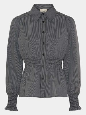 57535 SIGGA SMOCK BLOUSE SHIRT GREY/BLACK | ISAY 57535 SIGGA SMOCK BLOUSE SHIRT GREY/BLACK | ISAY