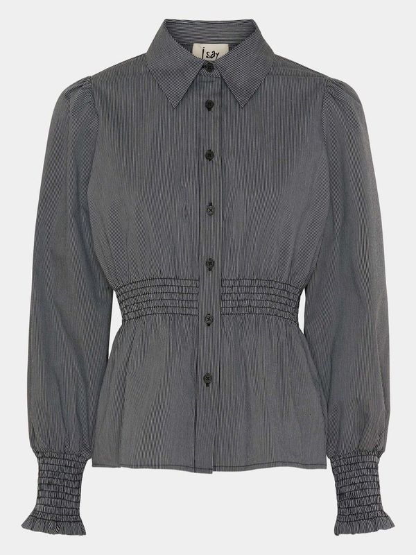 57535 SIGGA SMOCK BLOUSE SHIRT GREY/BLACK | ISAY