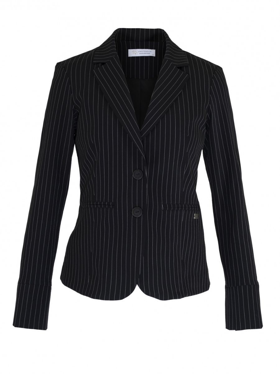 00TQ057BPS PINSTRIPE BLAZER BLACK | TQ AMSTERDAM