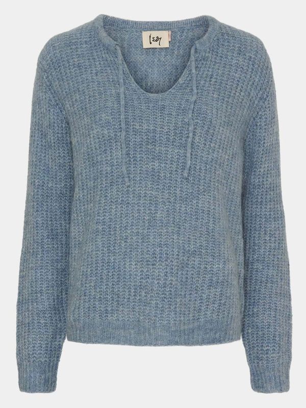 57531 ANNA STRING KNIT PULLOVER ICE BLUE | ISAY