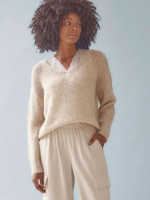 57328 Cosima knit pullover powder | Isay