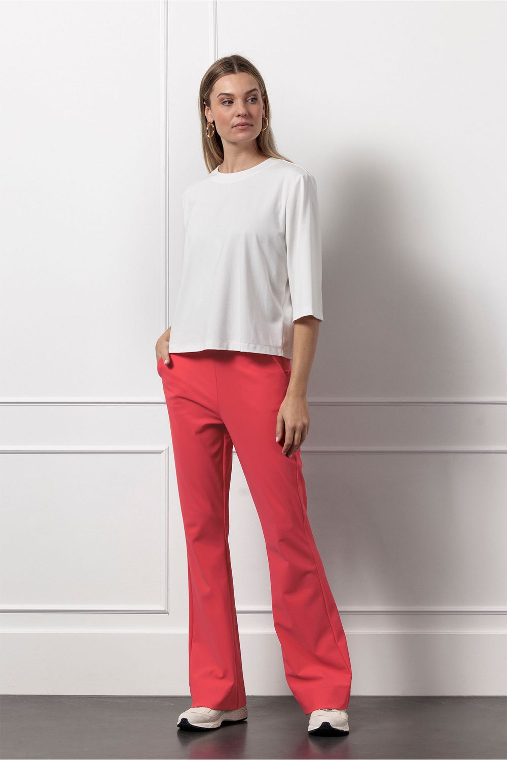 Flair bonded trousers Roze
